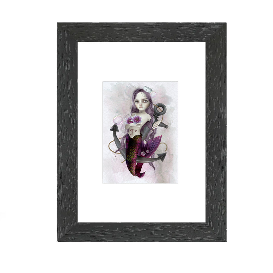 Mermaid Art ACEO ATC - Nautical Fantasy Artwork