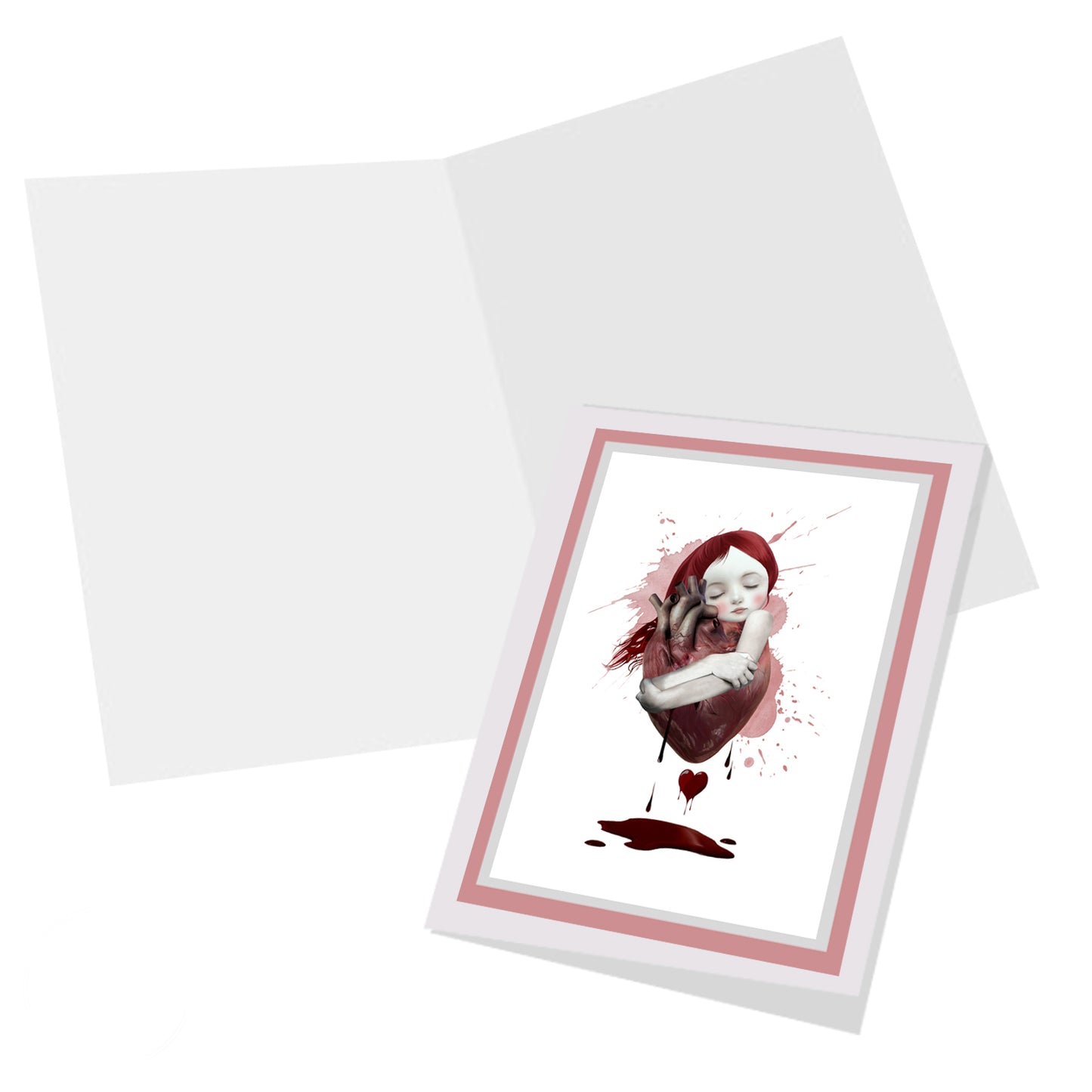 Anatomical heart greeting card, blank inside for your own personal messaage.