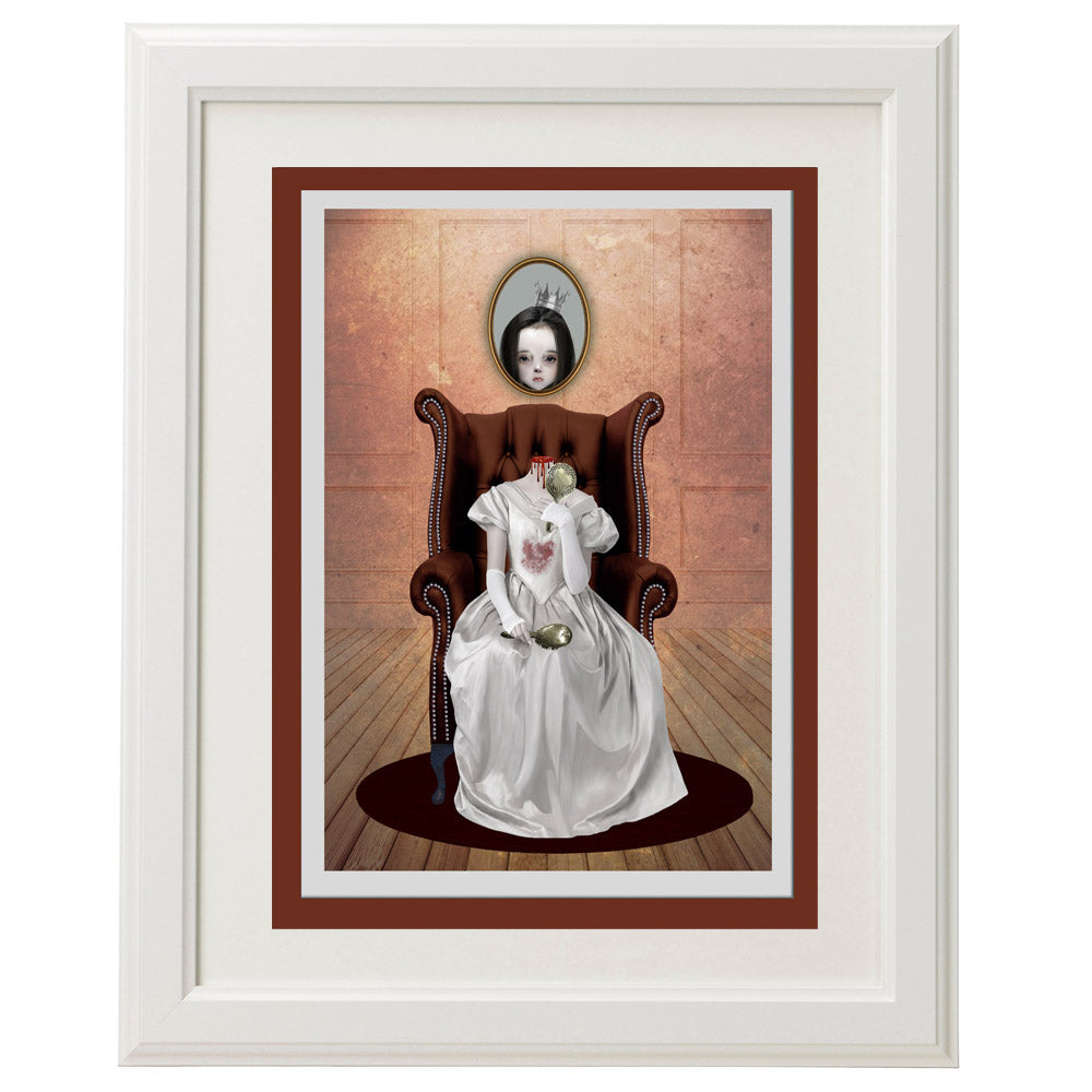 Greeting card in a frame, featuring unique art, perfect for framing as home decor.