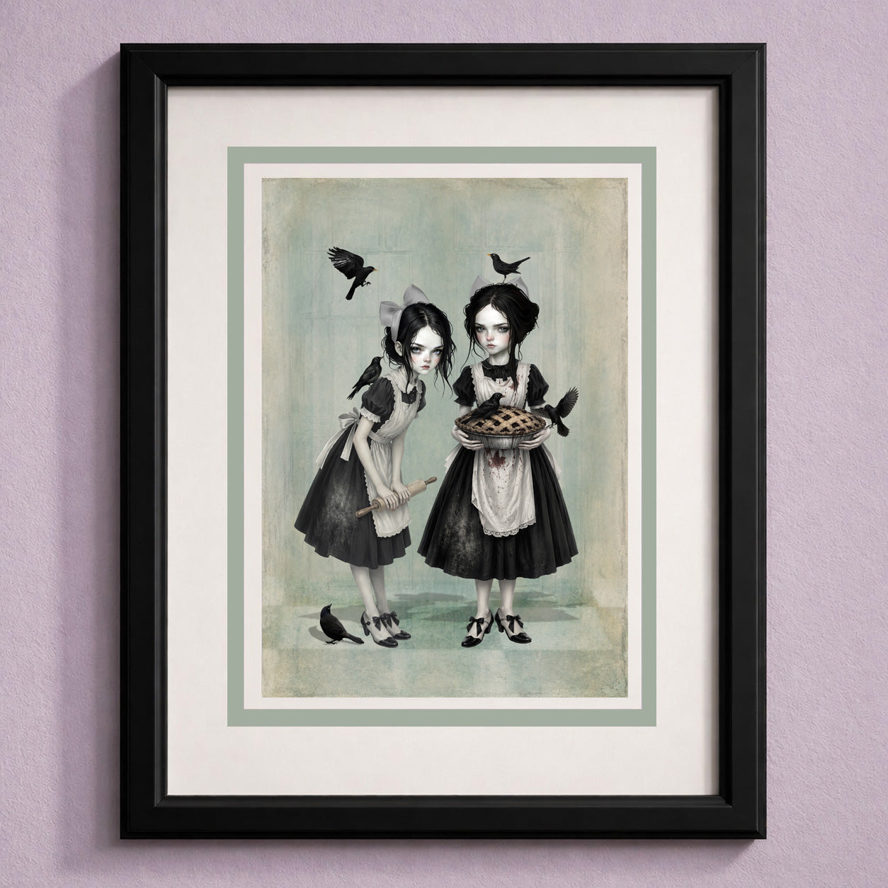 Gothic Nursery Rhyme Art Greeting Card