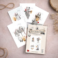 Set of 'Sweet Dreams Postcards' with 4 Surreal art postcards