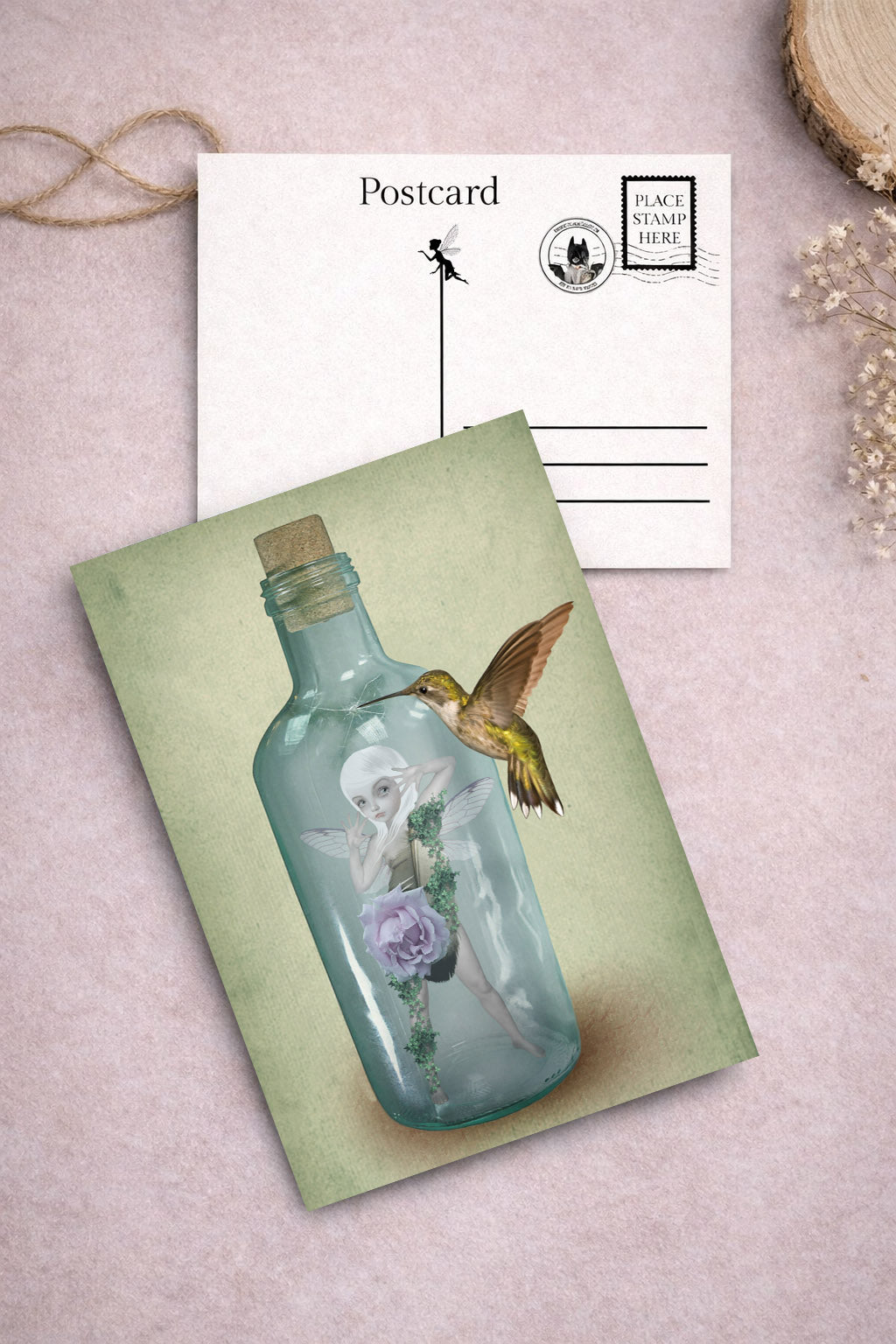 Fairy in a bottle art postcard from Fairy art postcard set