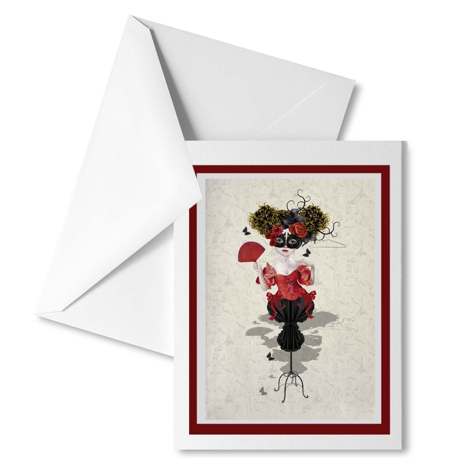 Mannequin Greeting Card with Envelope – Quirky Art Card