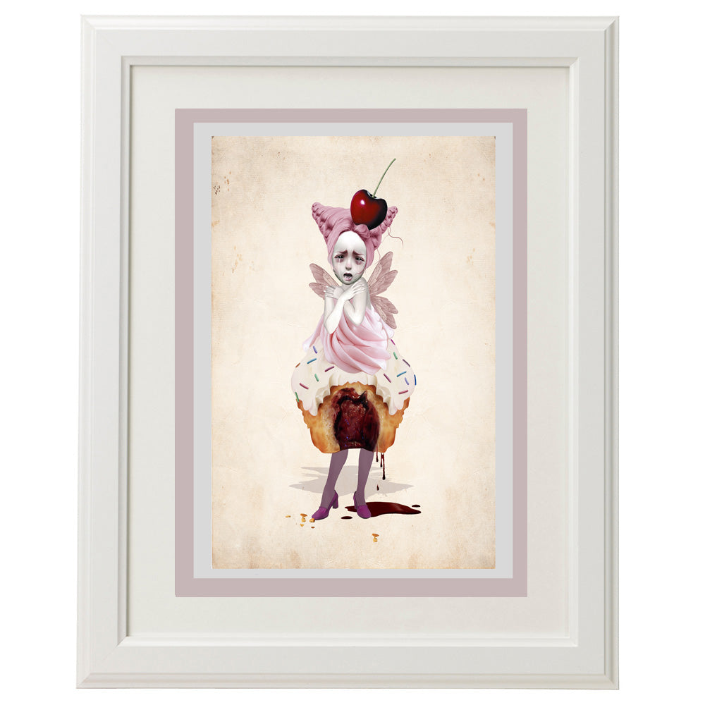 Framed Fairy Cake Art Greeting Card