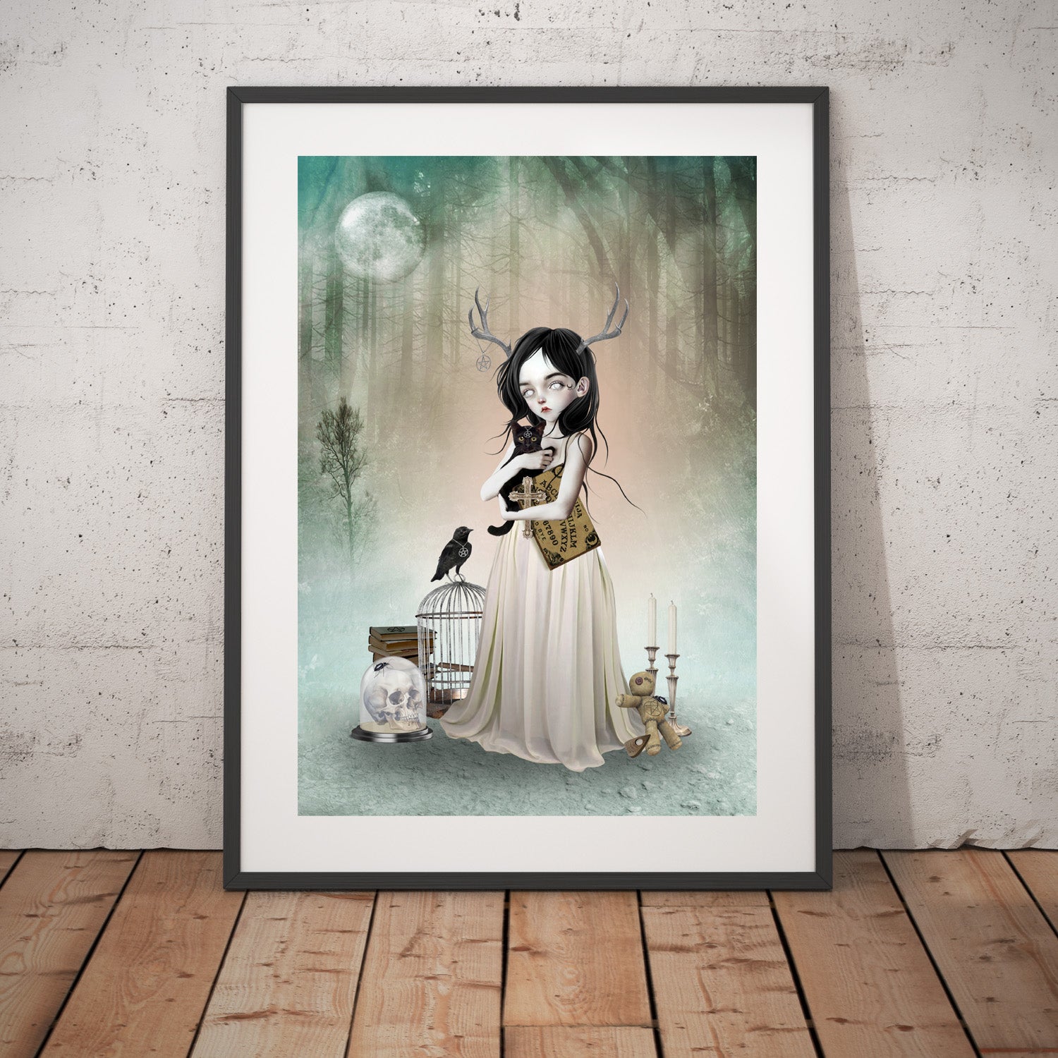 Mystical Girl adorned with antlers, She is known as the Woodland Oracle.