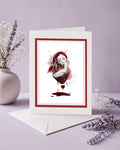 Girl Hugging Anatomical Heart Art Greeting Card