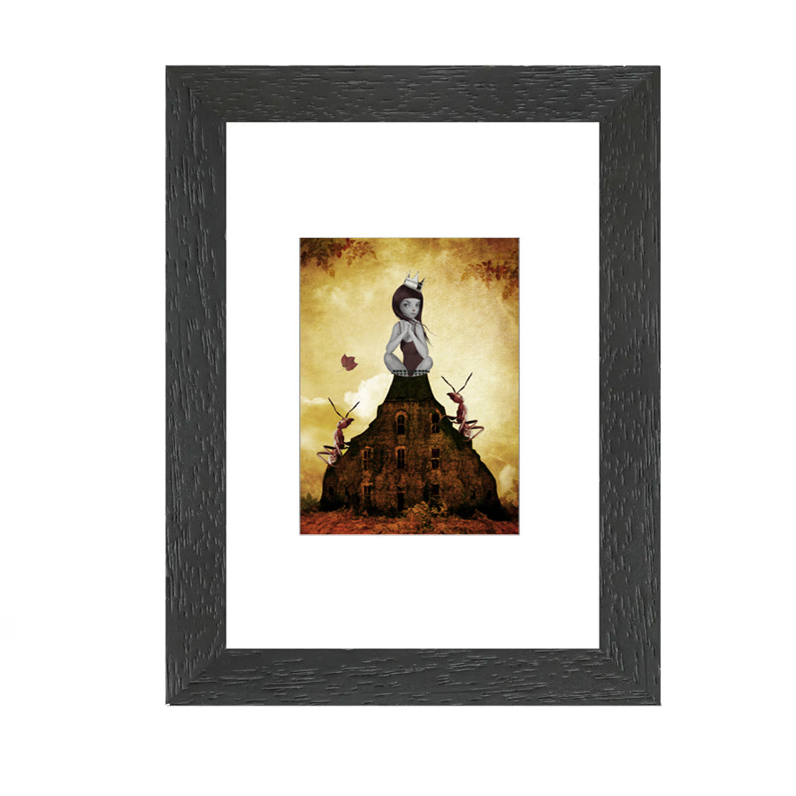 Surreal ACEO Artist Trading Card - Red Ants Illustration - Pop Surrealism Miniature Art - HarrietsImagination
