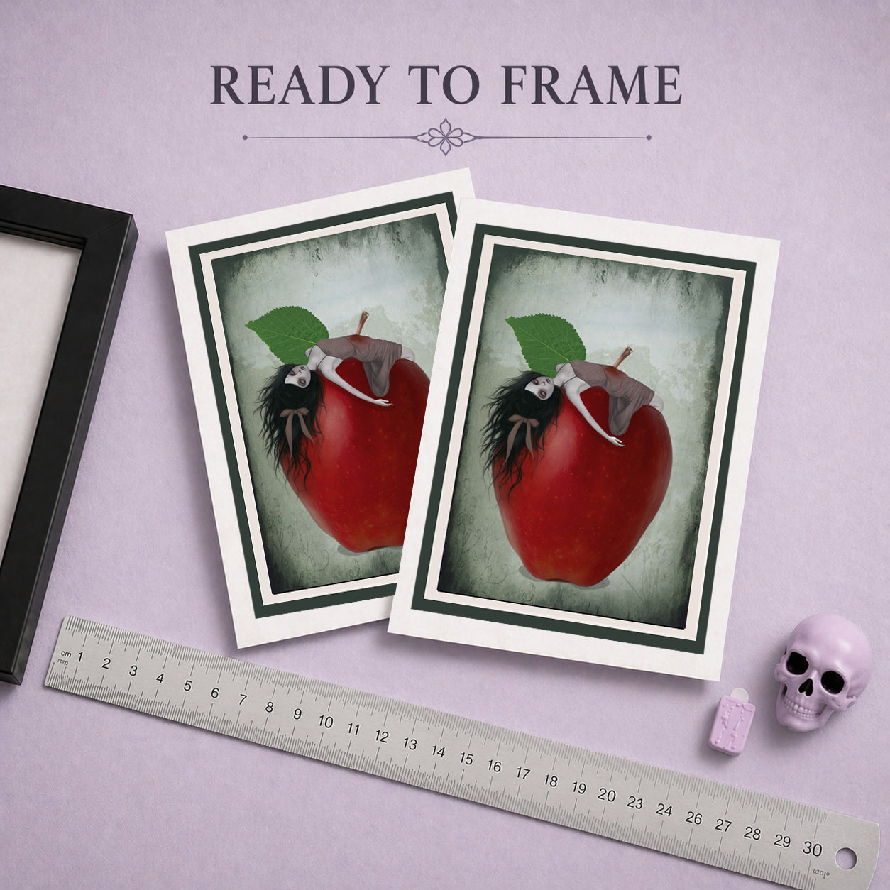 Gothic Snow White Greeting Card Ready To Frame