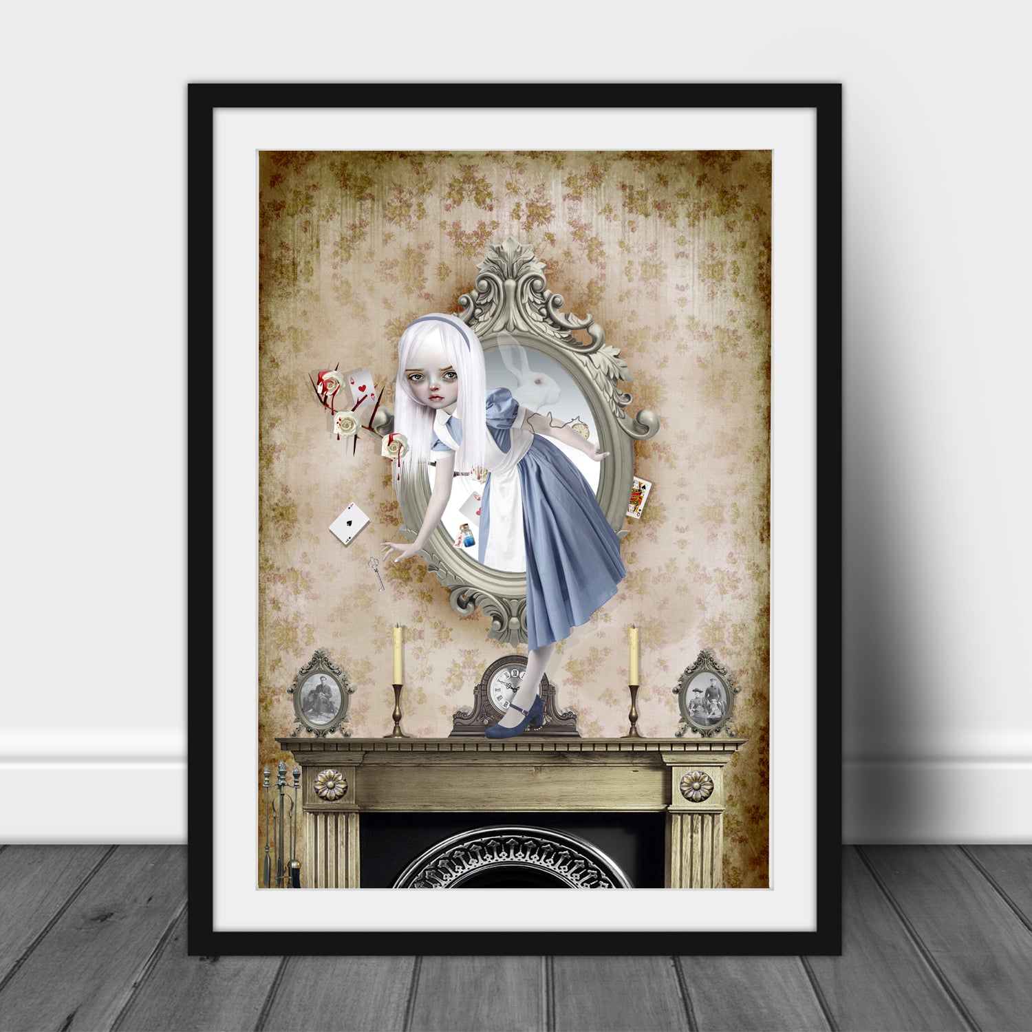 Alice in Wonderland Art Print - Through The Looking Glass - Fantasy Wall Decor - HarrietsImagination