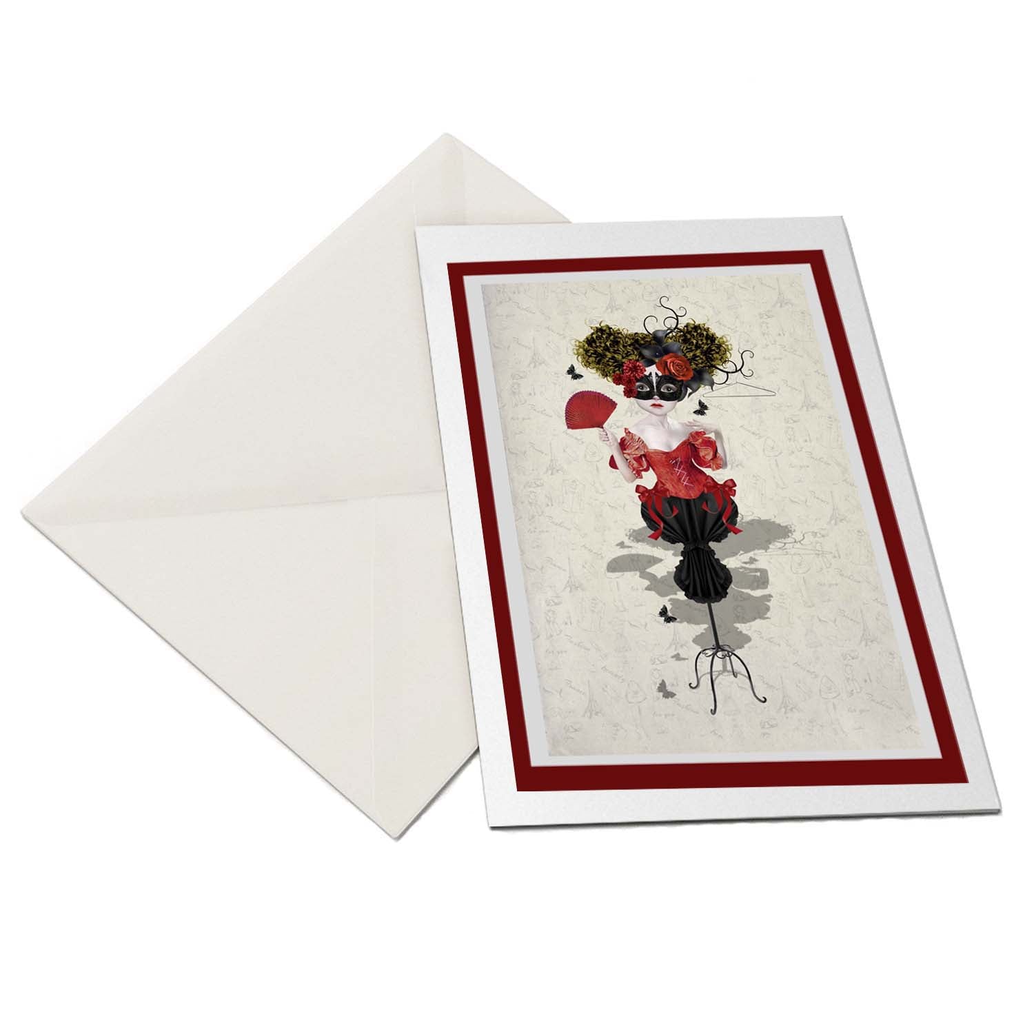 Fashion mannequin Greeting Card Flat-Lay with Envelope