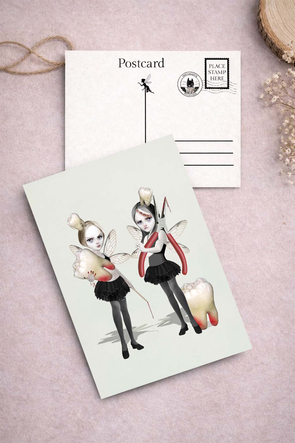 Tooth Fairies art postcard from Fairy art postcard set