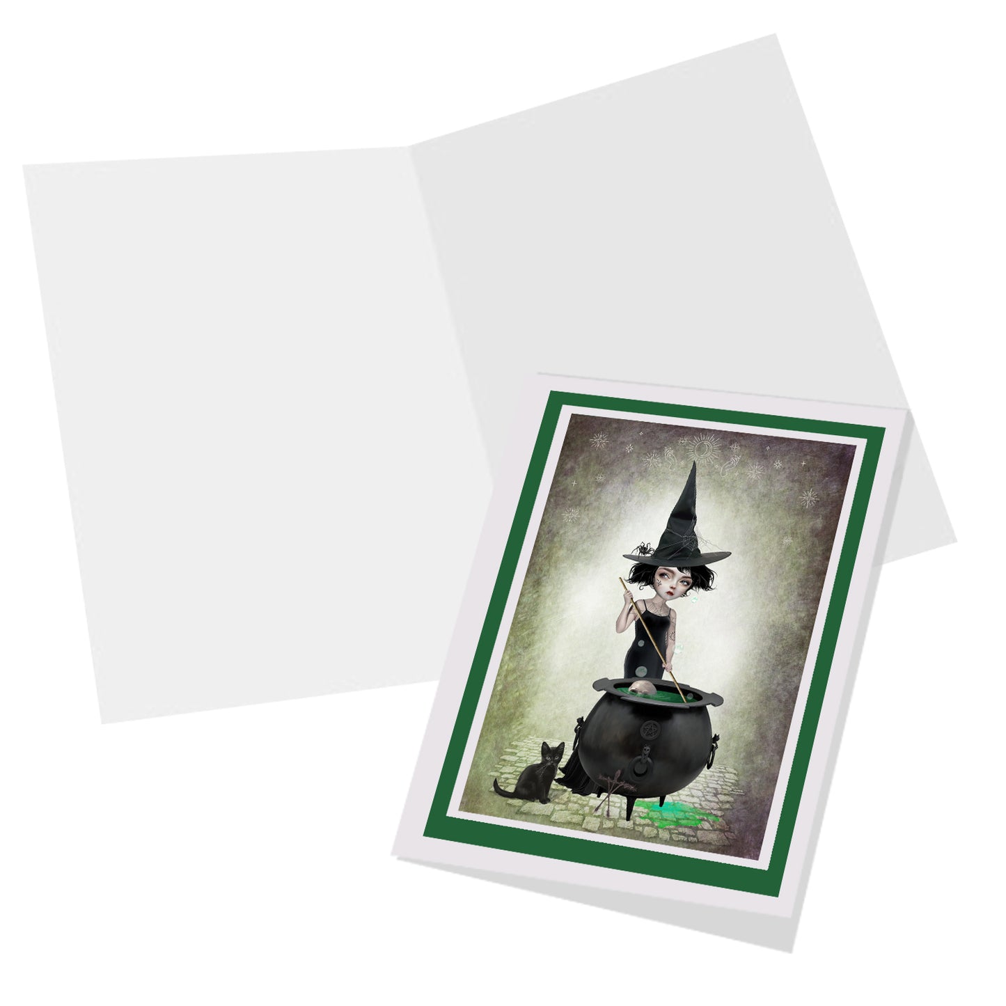 Witchy Art Greeting Card. inside blank for your own personal message.