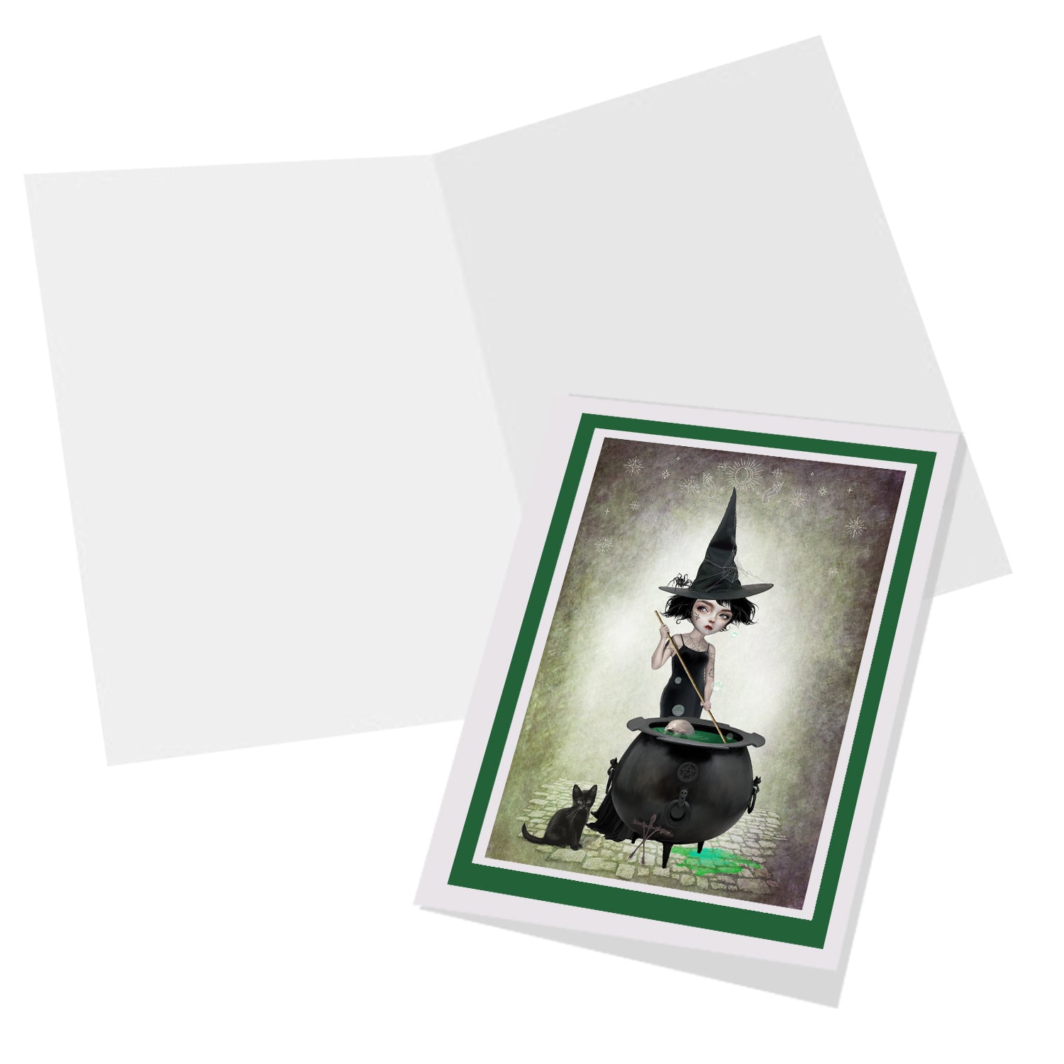 Witchy Art Greeting Card. inside blank for your own personal message.