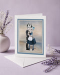 Wonderland Romance Art Greeting Card featuring a fairytale romance of Alice And Rabbit.