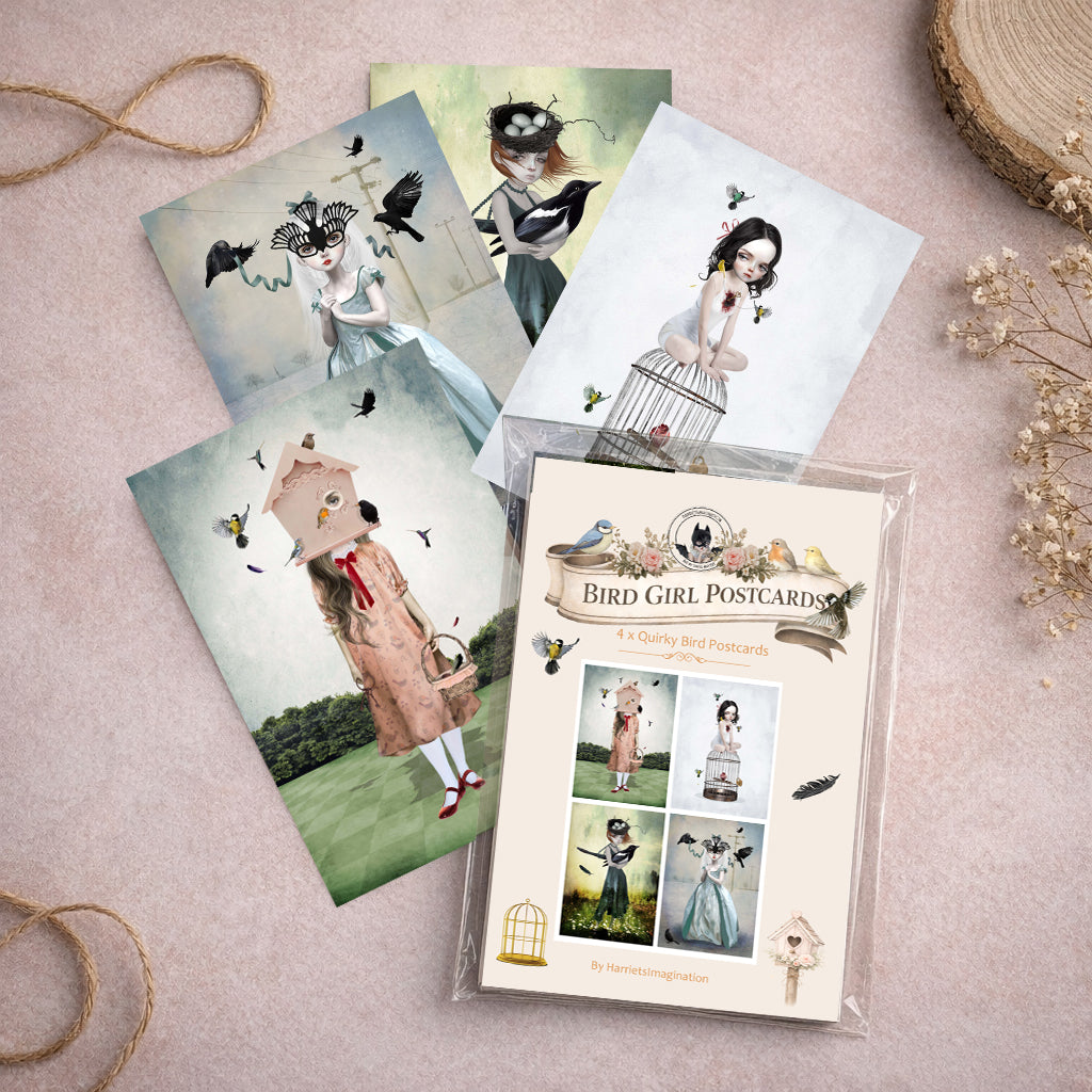 Bird Girl postcard set 